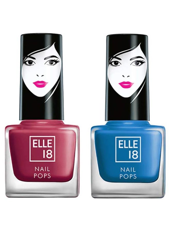 Elle 18 Nail Pops Nail Color Matte Finish 164 & Elle18 Nail Pops Nail Color 156, 5 Ml - Image 1